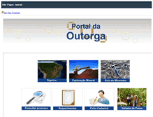 Tablet Screenshot of outorga.dnpm.gov.br